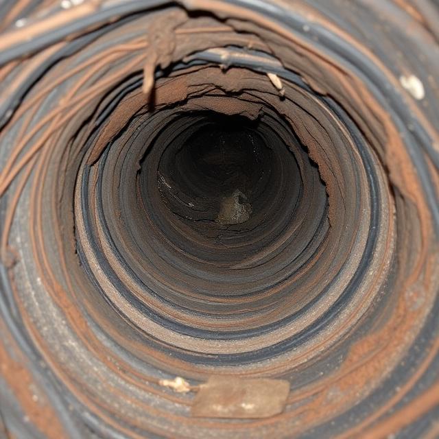 Chimney creosote removal in Corpus Christi — before service